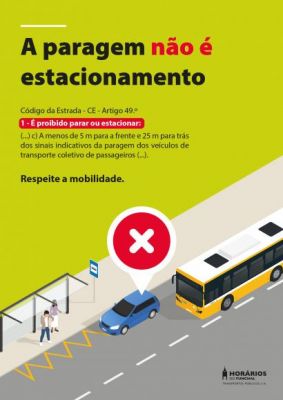 Campanha -  "A paragem não é estacionamento" - Horários do Funchal